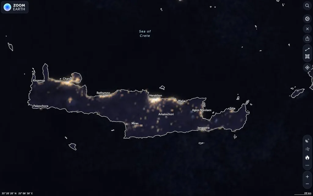 Δορυφορική εικόνα Ηράκλειο καιρός — 4–10 Σεπτεμβρίου 2026